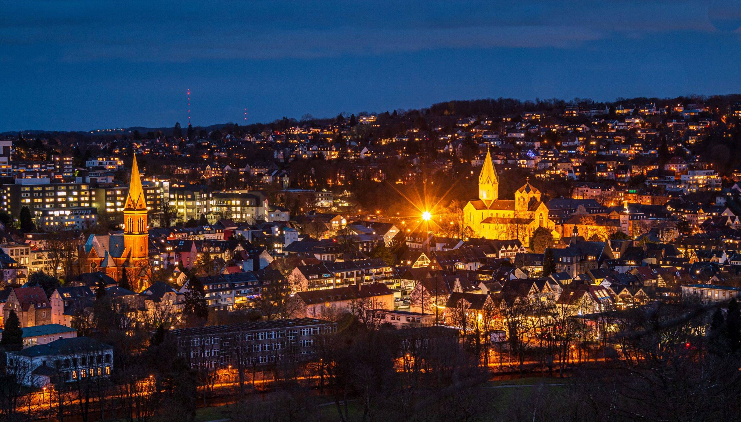 Escort Essen_Essen-Werden_in_der_Nacht.